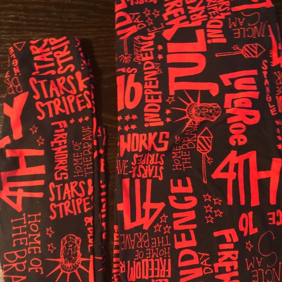 LuLaRoe Other - LuLaRoe Americana Mommy and me leggings set! LuLaRoe Other - LuLaRoe Americana Mommy and me leggings set!